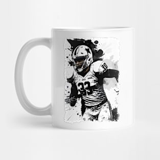 ✪ Football Player Portrait ✪ Abstract Splatter Art Illustration Mug